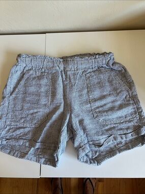Briggs New York Blue and White Pinstripe High Waist Shorts